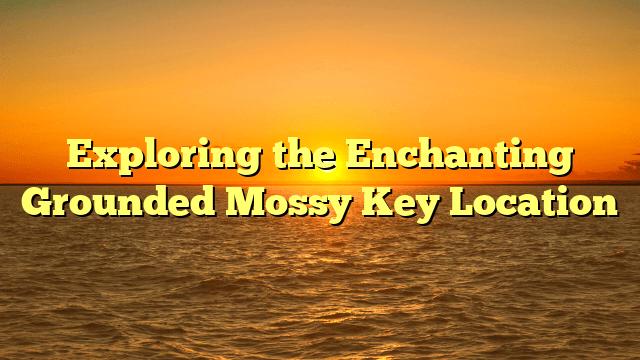 Exploring the Enchanting Grounded Mossy Key Location